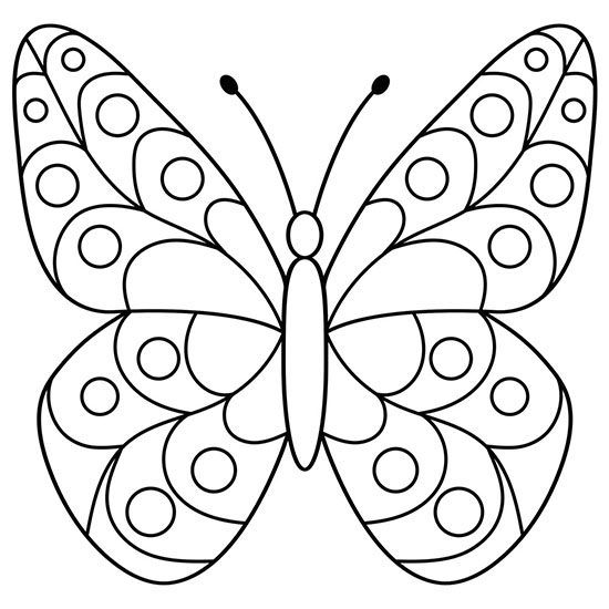 Easy Butterfly Coloring Pages