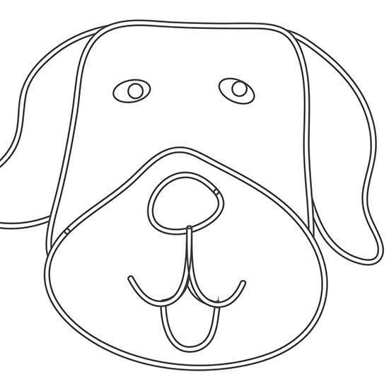 Easy Dog Coloring