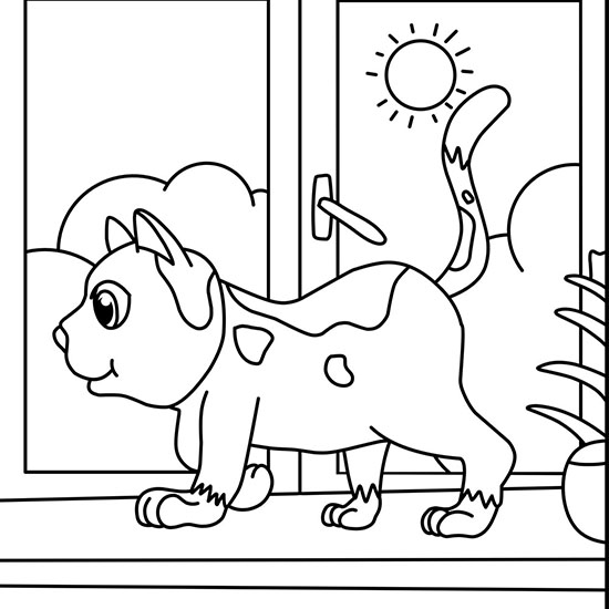 Fun Cat Coloring
