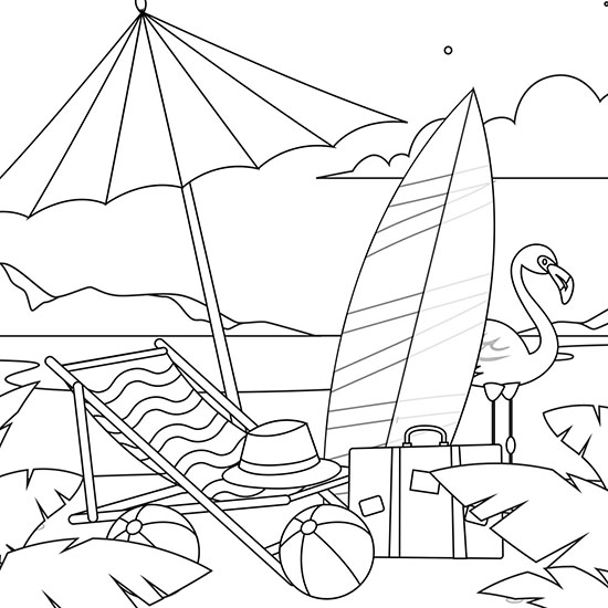 Happy Summer Coloring