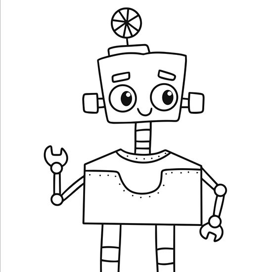 Robot Coloring Pages For Kids