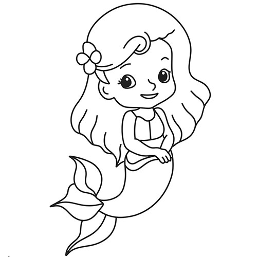 Wonderful Mermaid Coloring