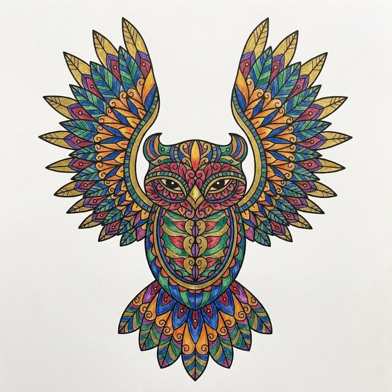 Adult Coloring Pages Owls