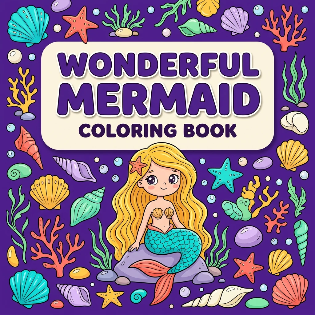 Wonderful Mermaid Coloring