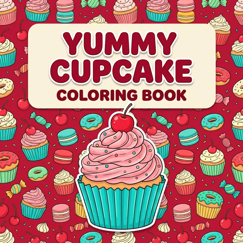 Yummy Cupcake Coloring