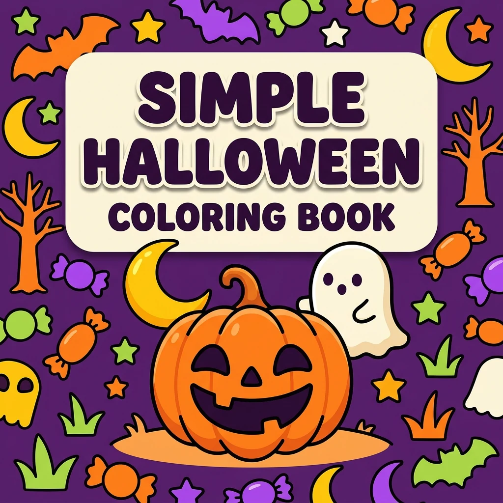 Simple Halloween Coloring Pages