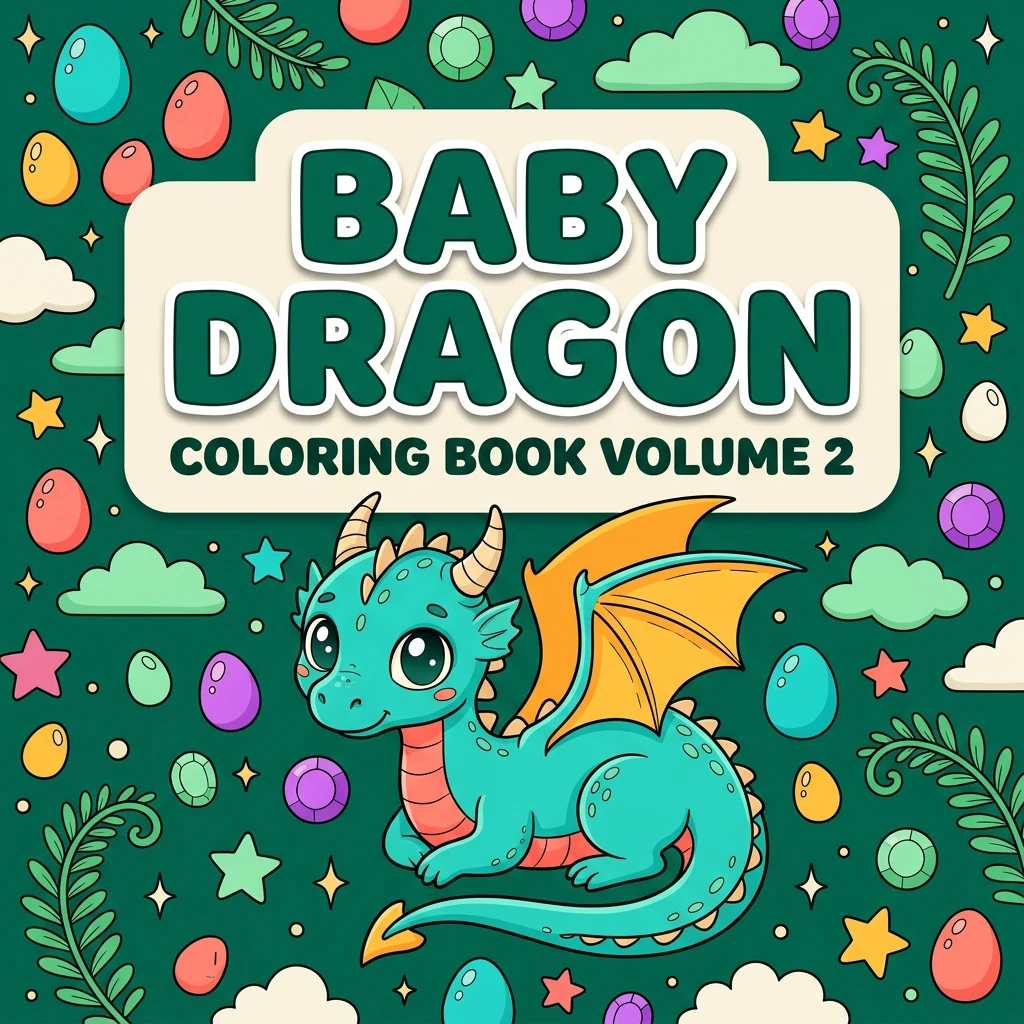 Baby Dragon Coloring Pages Vol - 2