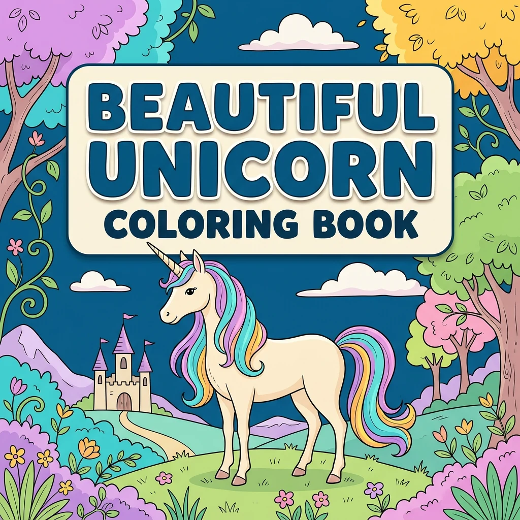 Beautiful Unicorn Coloring