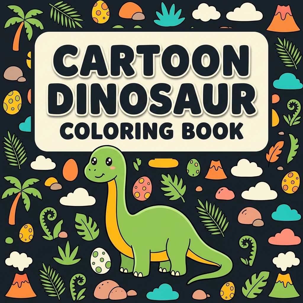Cartoon Dinosaur Coloring