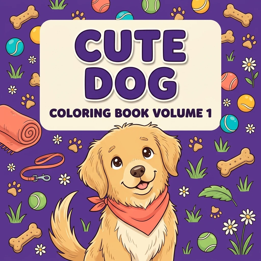 Cute Dog Coloring Pages - Vol 1
