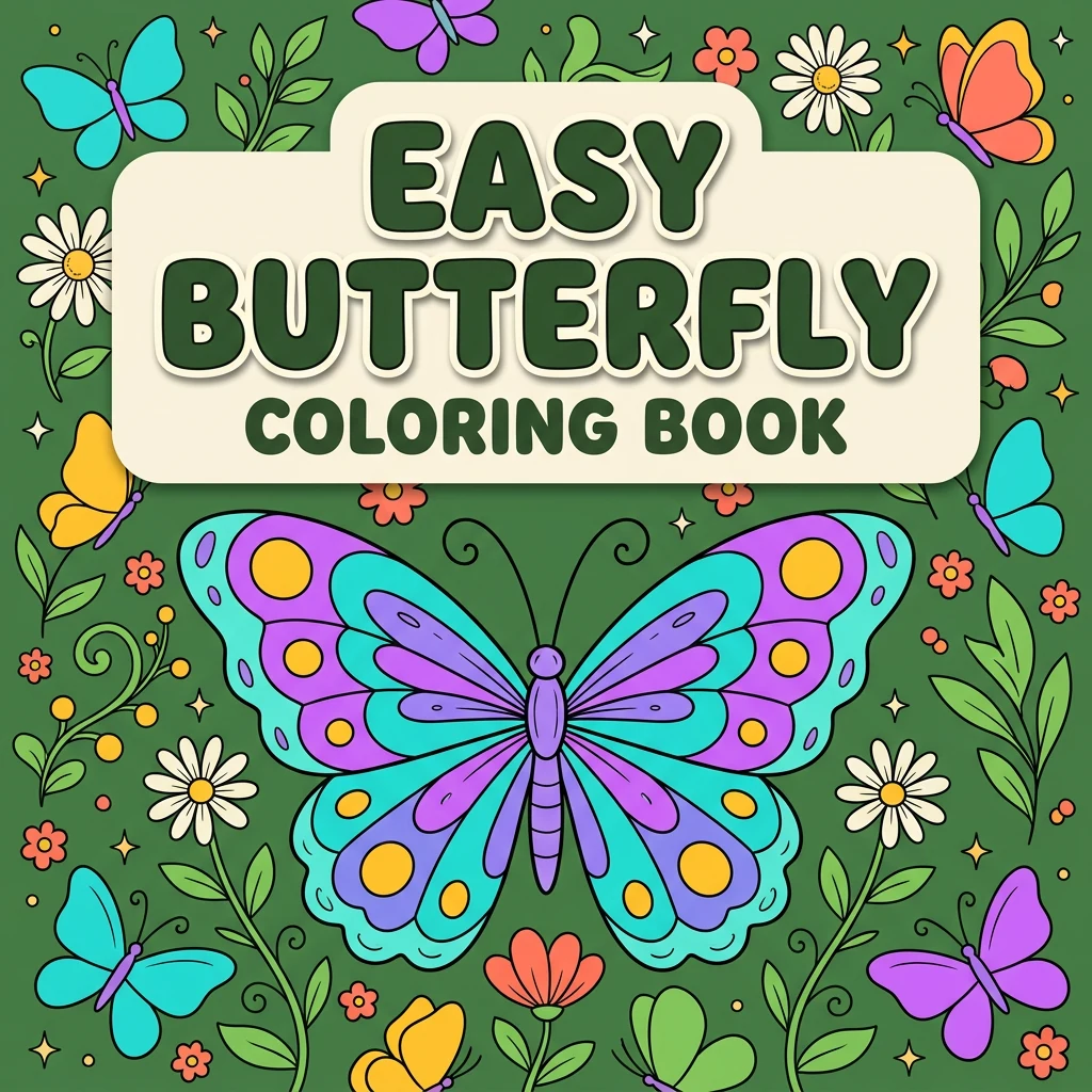 Easy Butterfly Coloring Pages