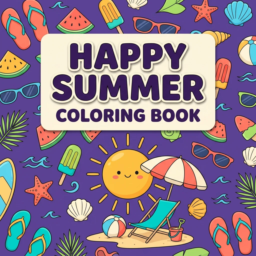 Happy Summer Coloring