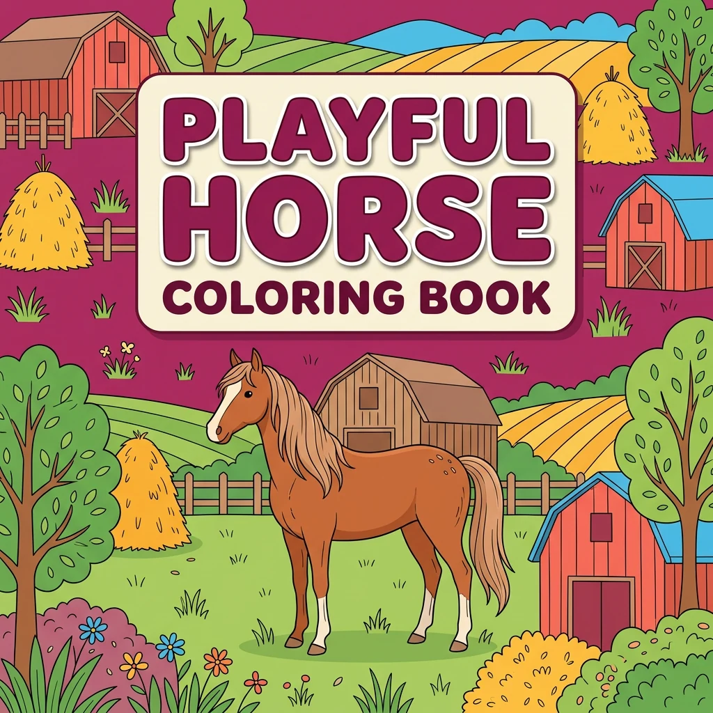 Playful Horse Coloring