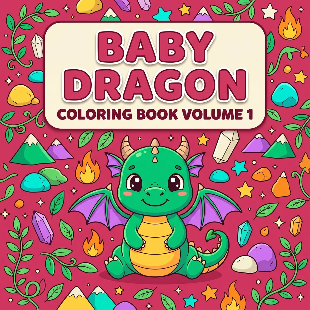 Baby Dragon Coloring Pages Vol - 1
