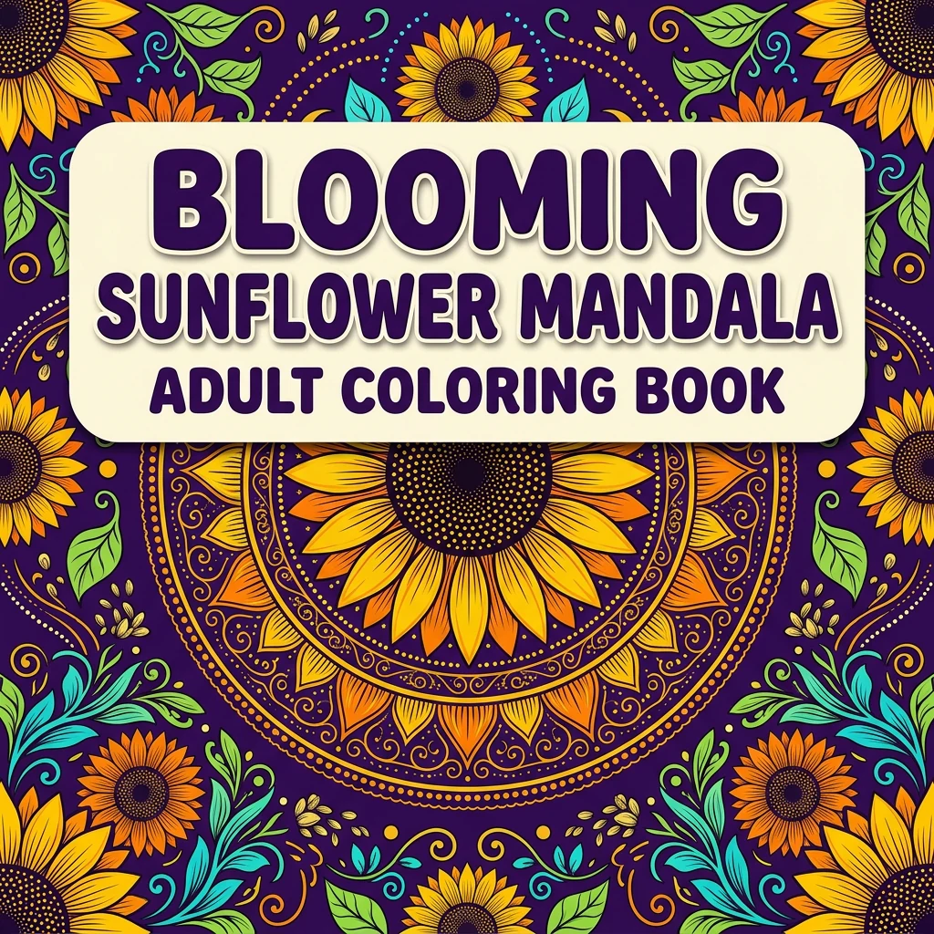 Blooming Sunflower Mandala Coloring Page