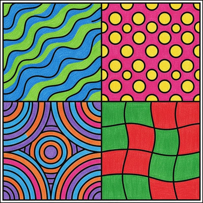 Bold and Easy Abstract Coloring Pages