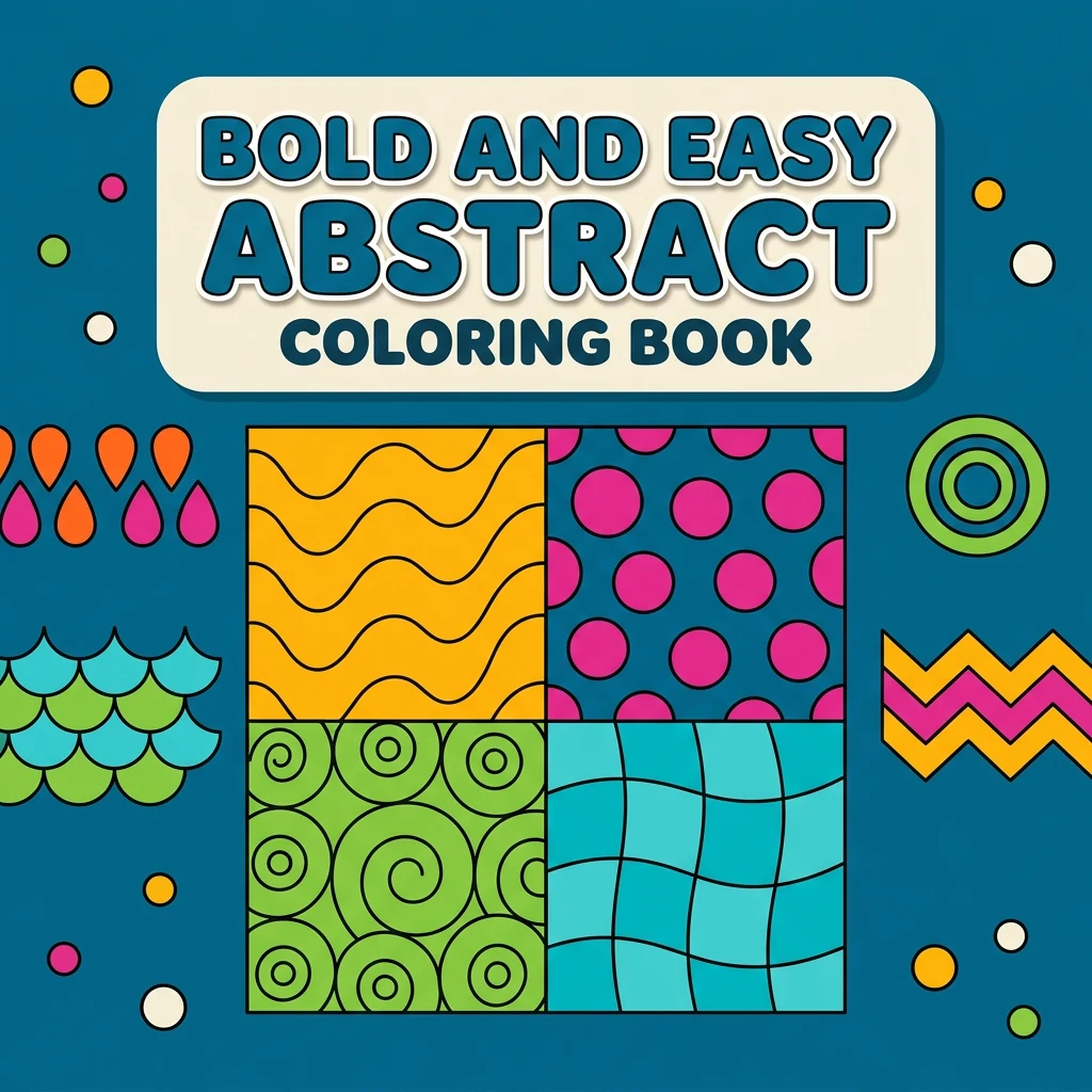 Bold and Easy Abstract Coloring Pages