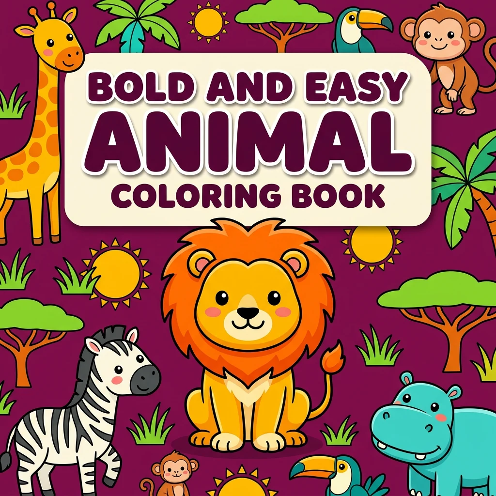 Bold and Easy Animal Coloring Pages