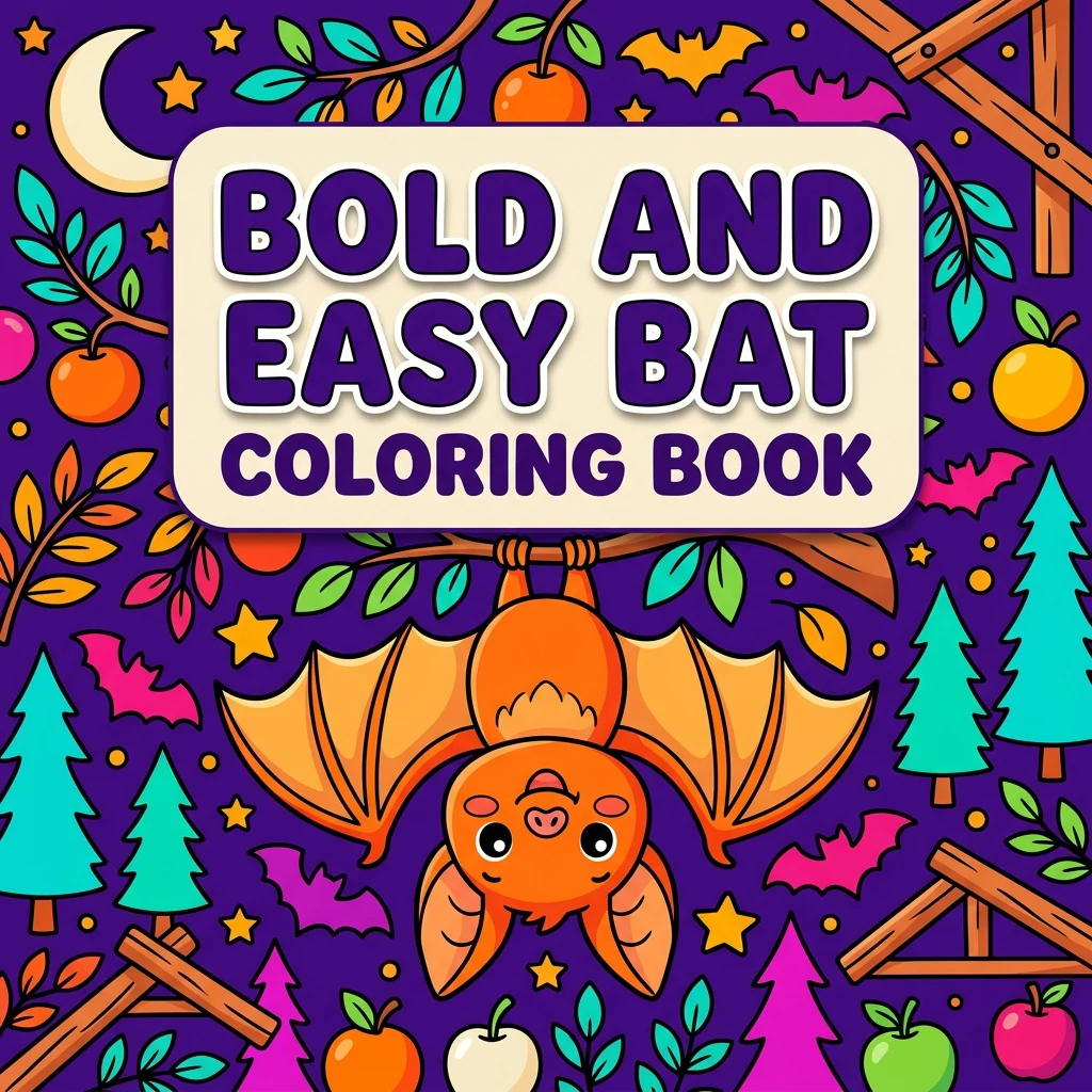 Bold and Easy Bat Coloring Pages