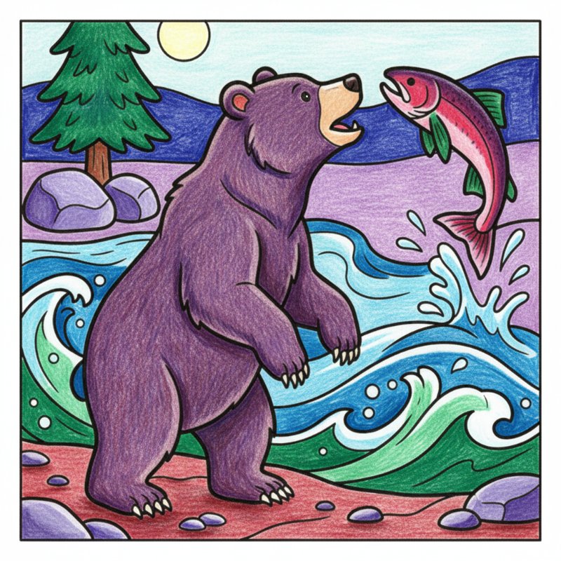 Bold and Easy Bear Coloring Pages