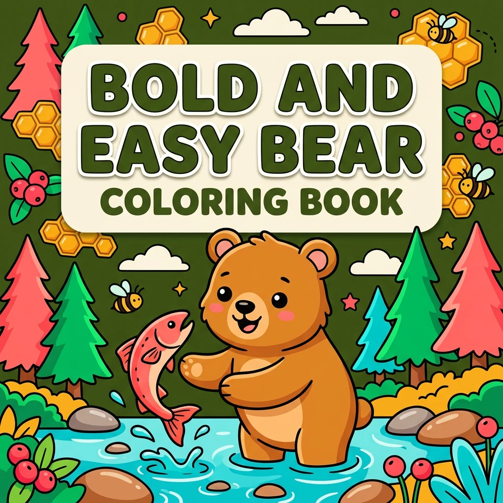 Bold and Easy Bear Coloring Pages