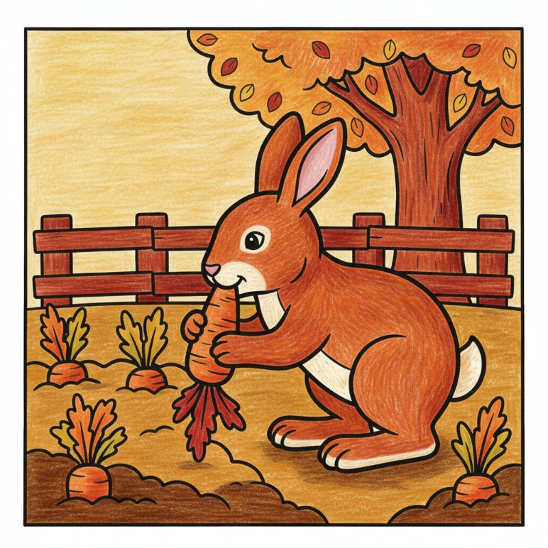 Bold and Easy Bunny Coloring Pages