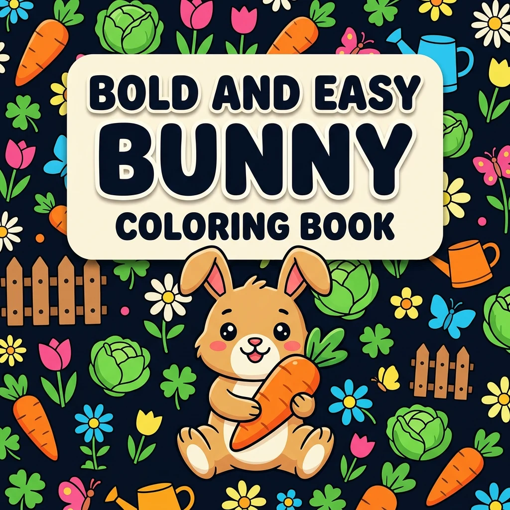 Bold and Easy Bunny Coloring Pages