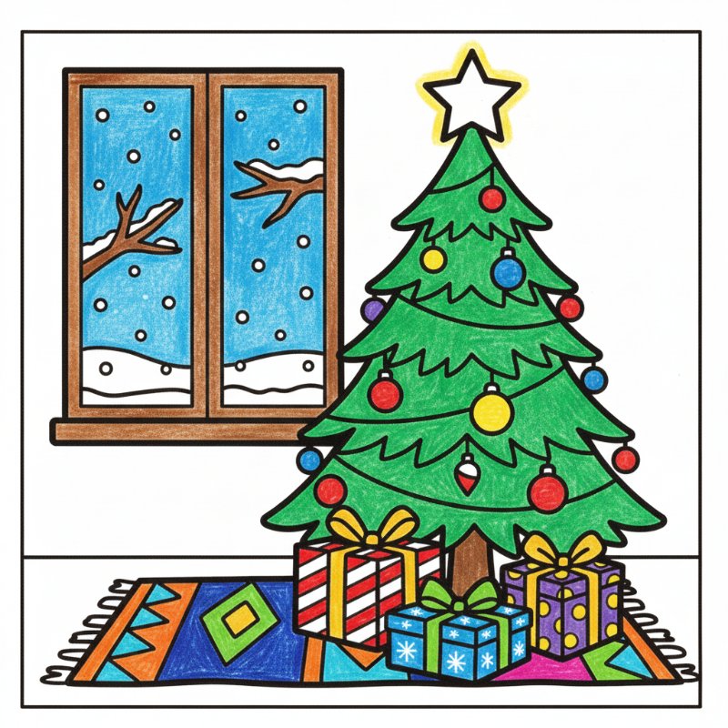 Bold and Easy Christmas Coloring Pages
