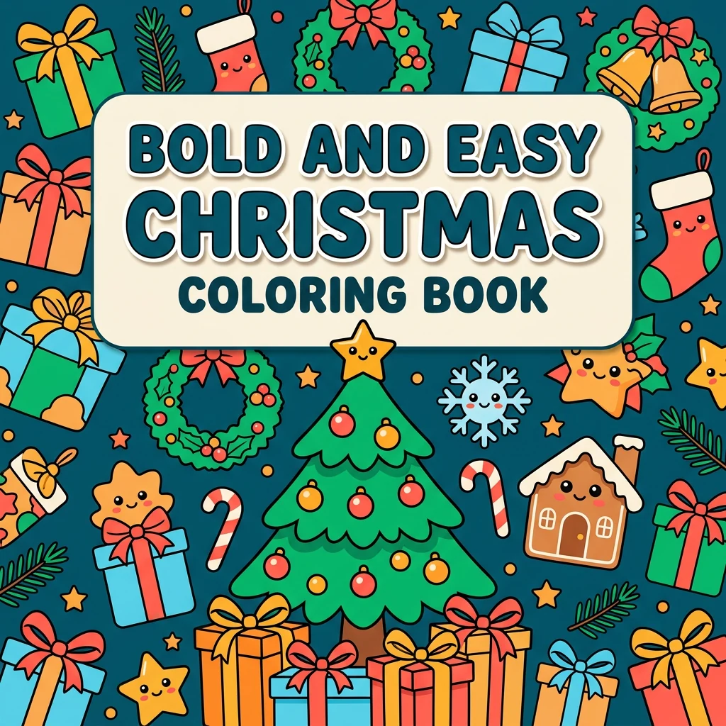 Bold and Easy Christmas Coloring Pages