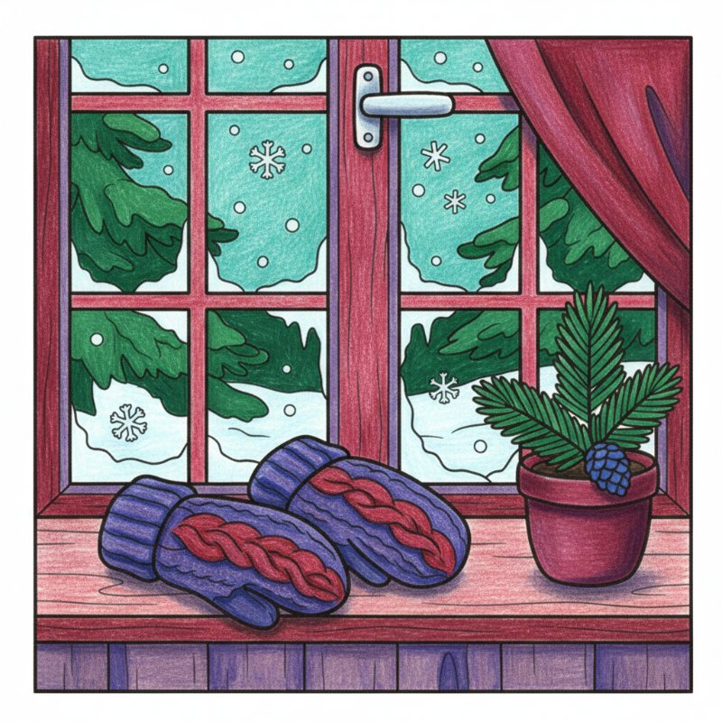 Bold and Easy Cozy Winter Coloring Pages