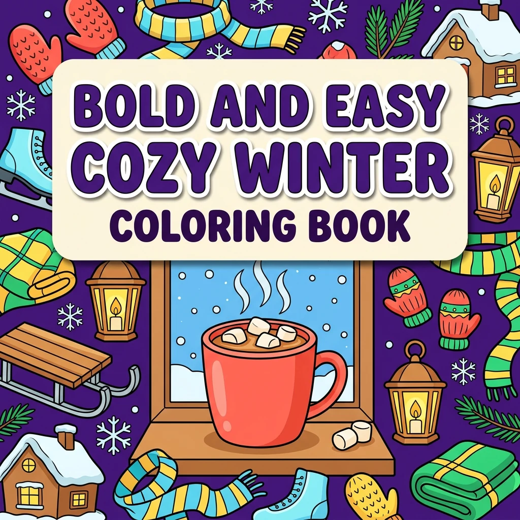 Bold and Easy Cozy Winter Coloring Pages