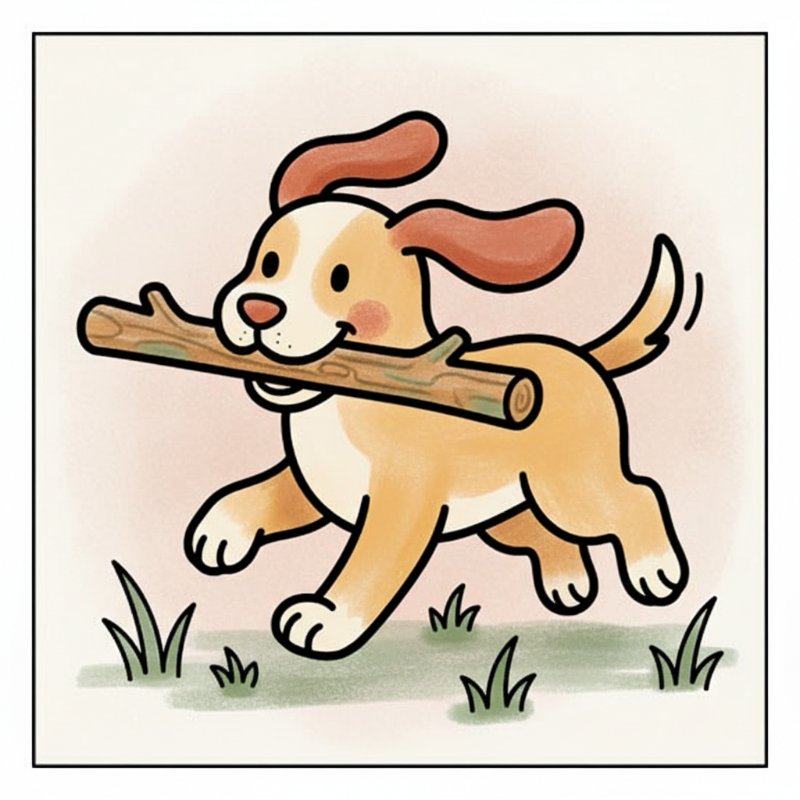 Bold and Easy Dog Coloring Pages