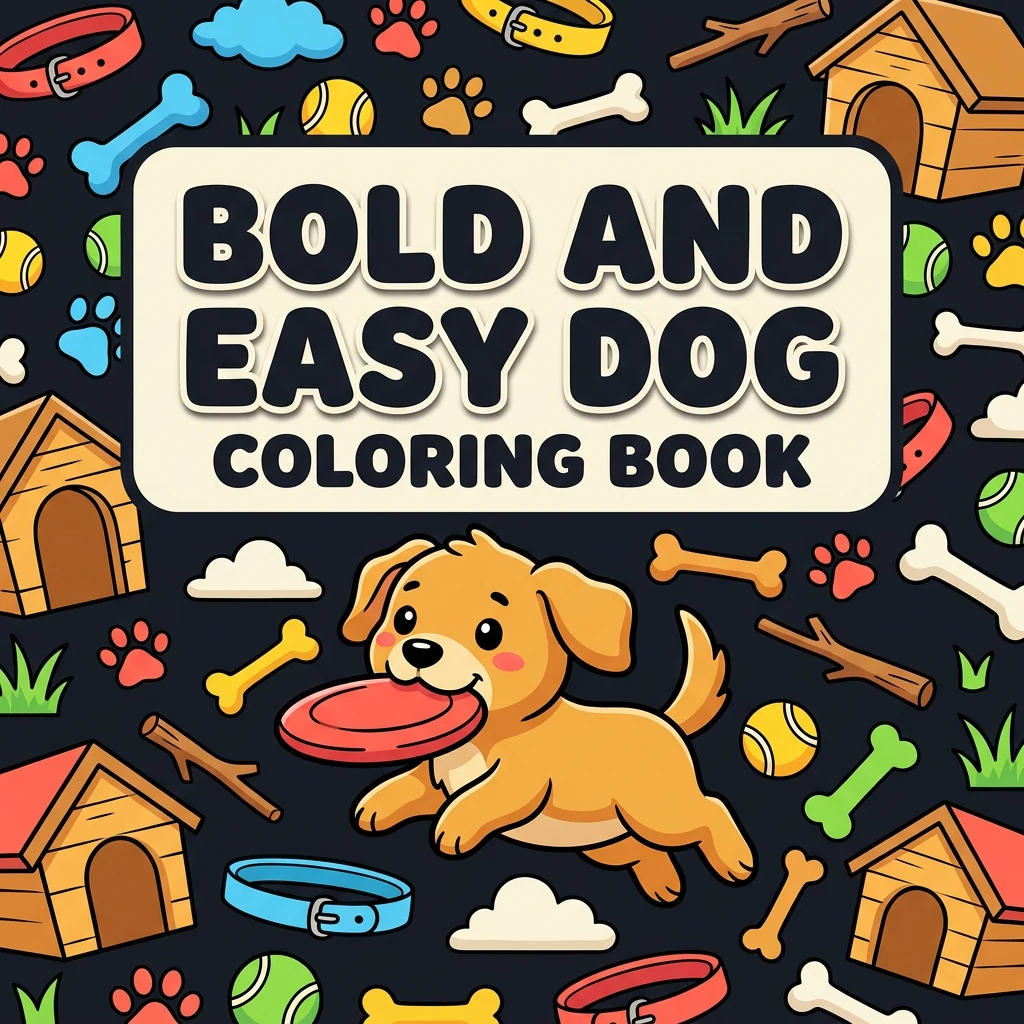 Bold and Easy Dog Coloring Pages