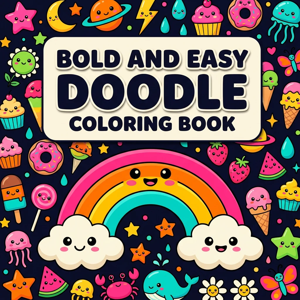 Bold and Easy Doodle Coloring Pages