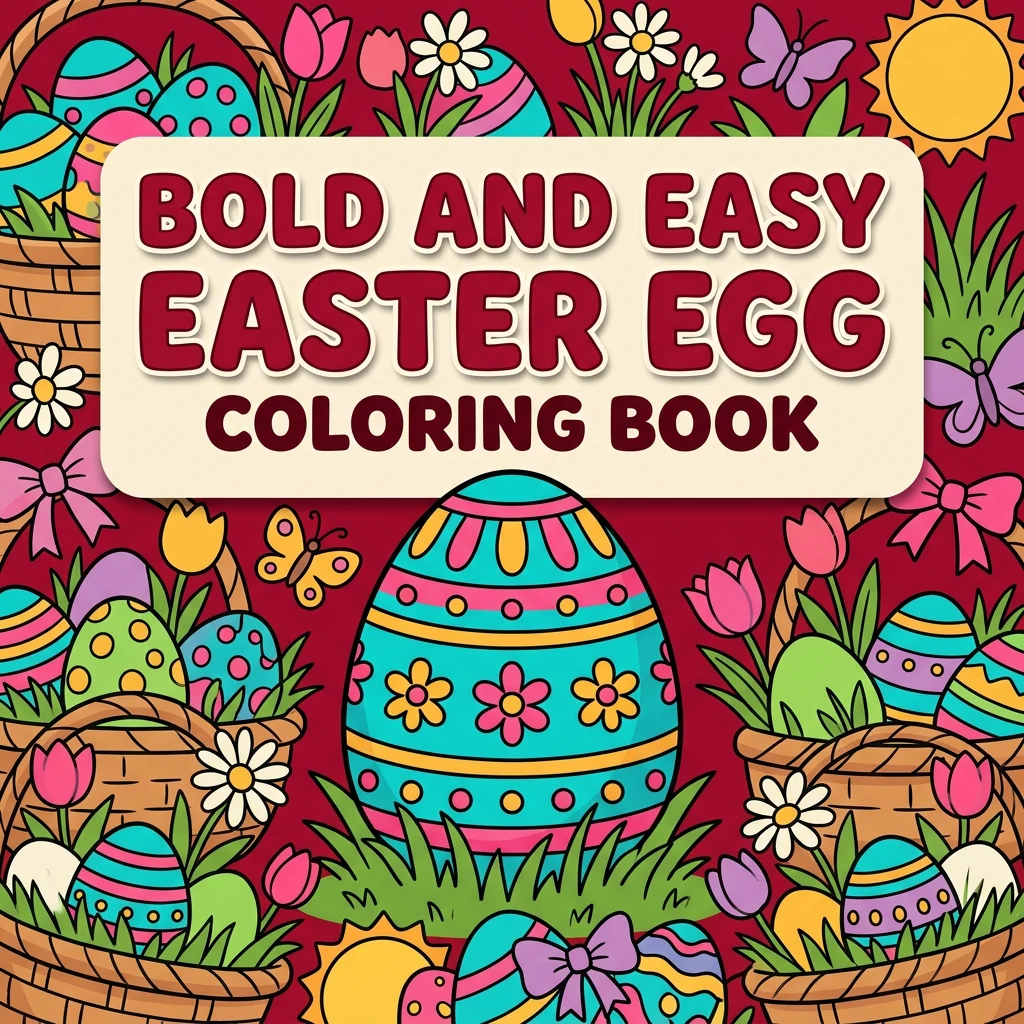 Bold and Easy Easter Egg Coloring Pages