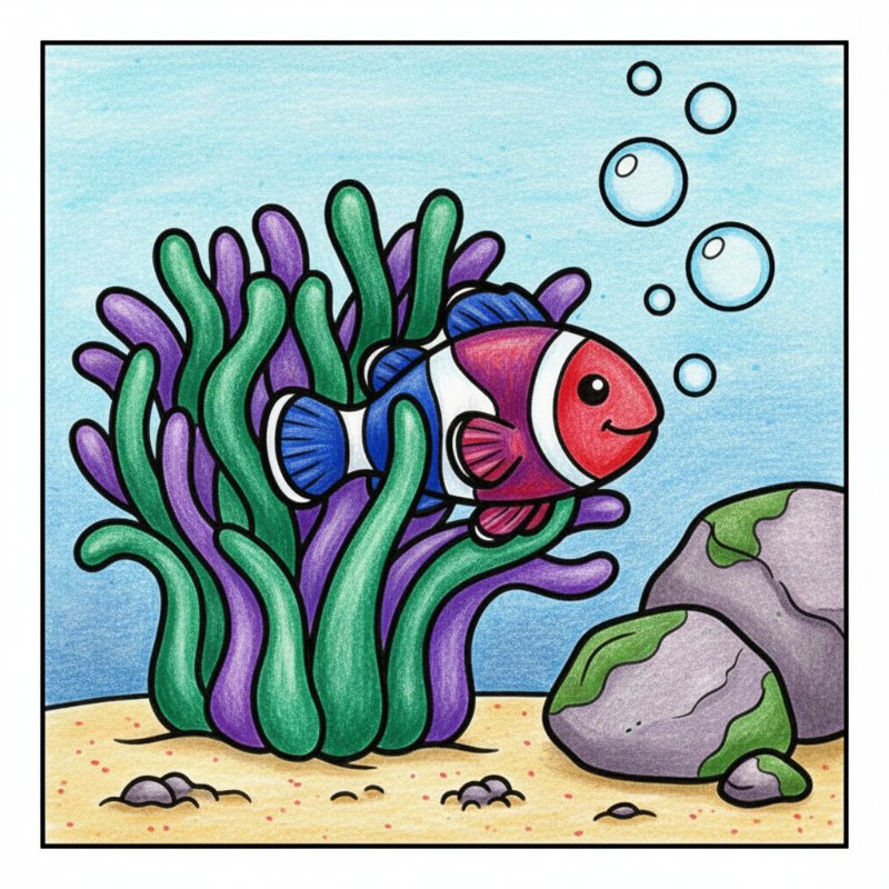 Bold and Easy Fish Coloring Pages
