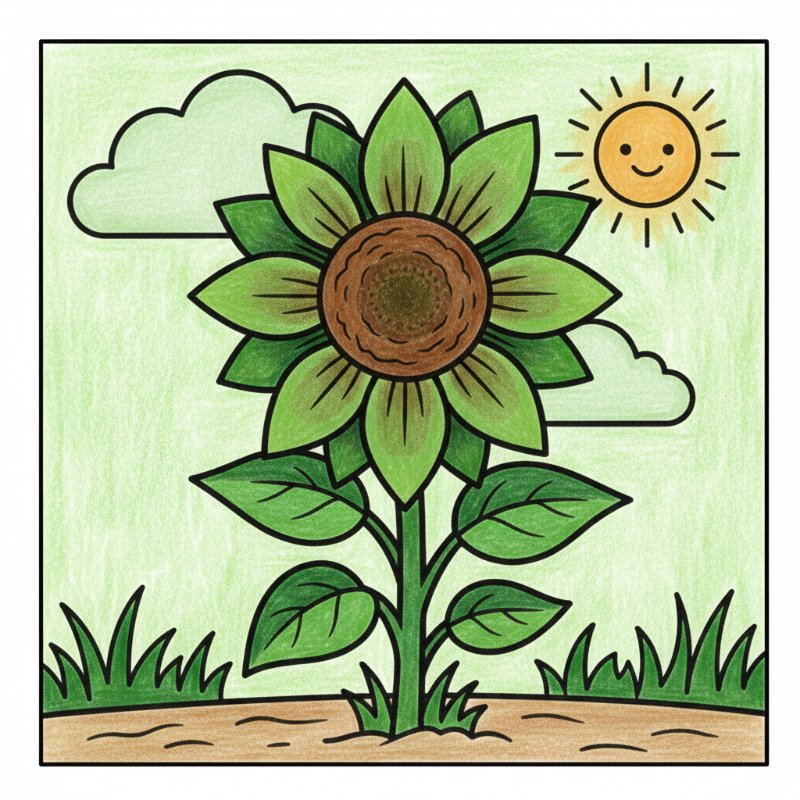 Bold and Easy Flower Coloring Pages