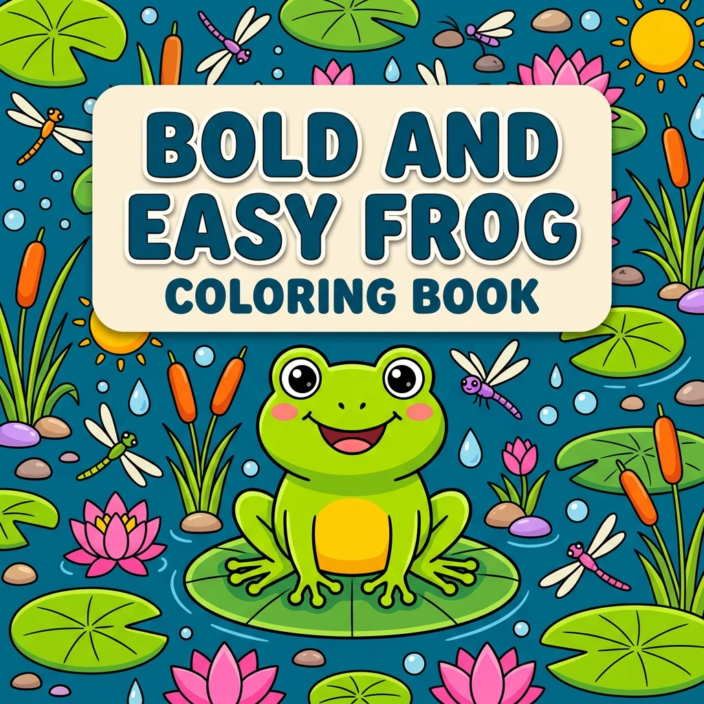 Bold and Easy Frog Coloring Pages