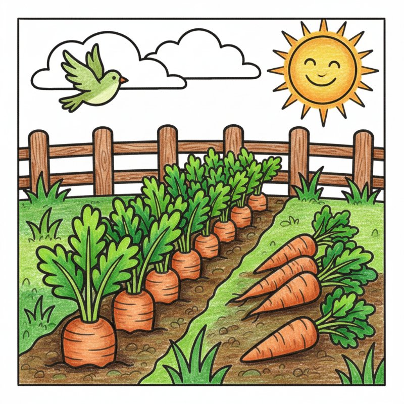 Bold and Easy Garden Coloring Pages
