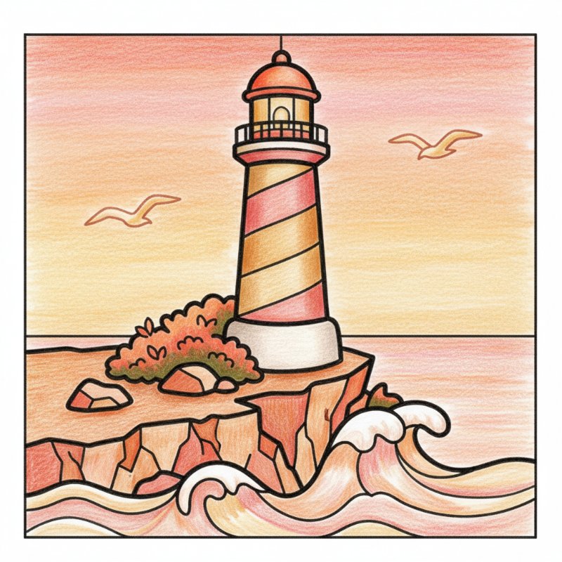 Bold and Easy Landscape Coloring Pages