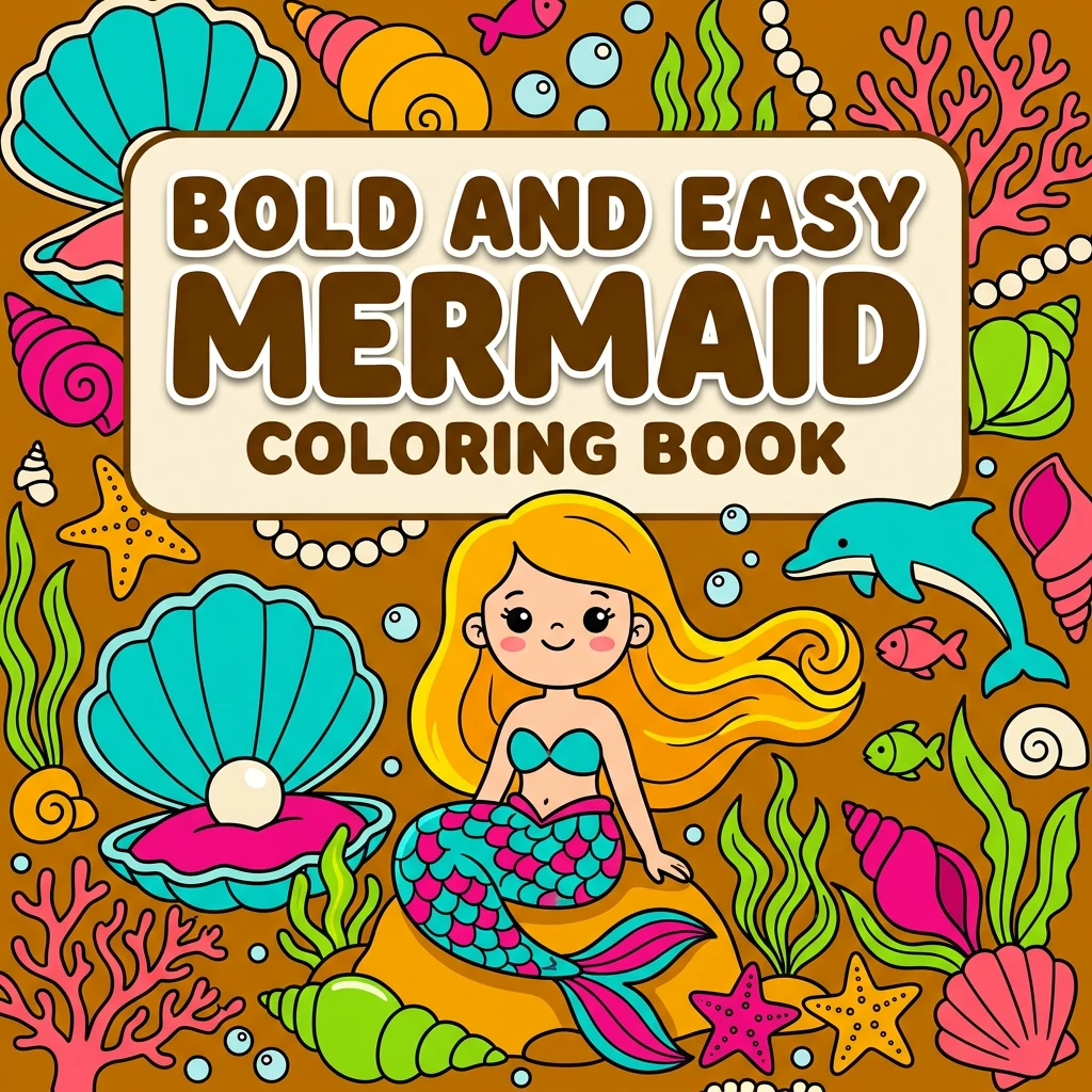 Bold and Easy Mermaid Coloring Pages