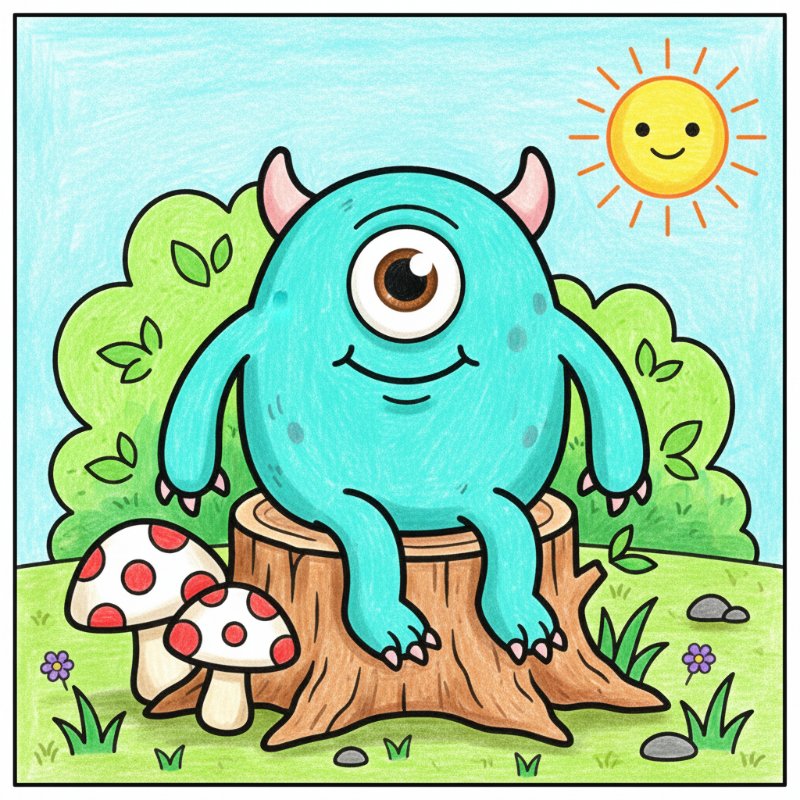 Bold and Easy Monster Coloring Pages