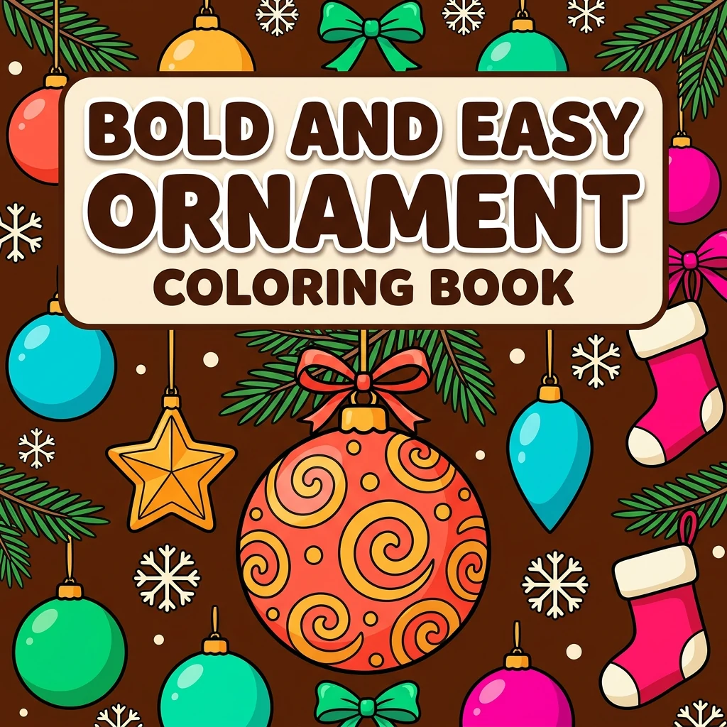 Bold and Easy Ornament Coloring Pages