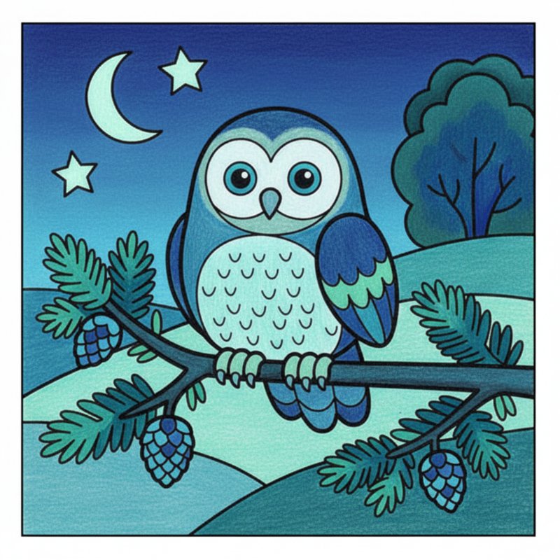 Bold and Easy Owl Coloring Pages