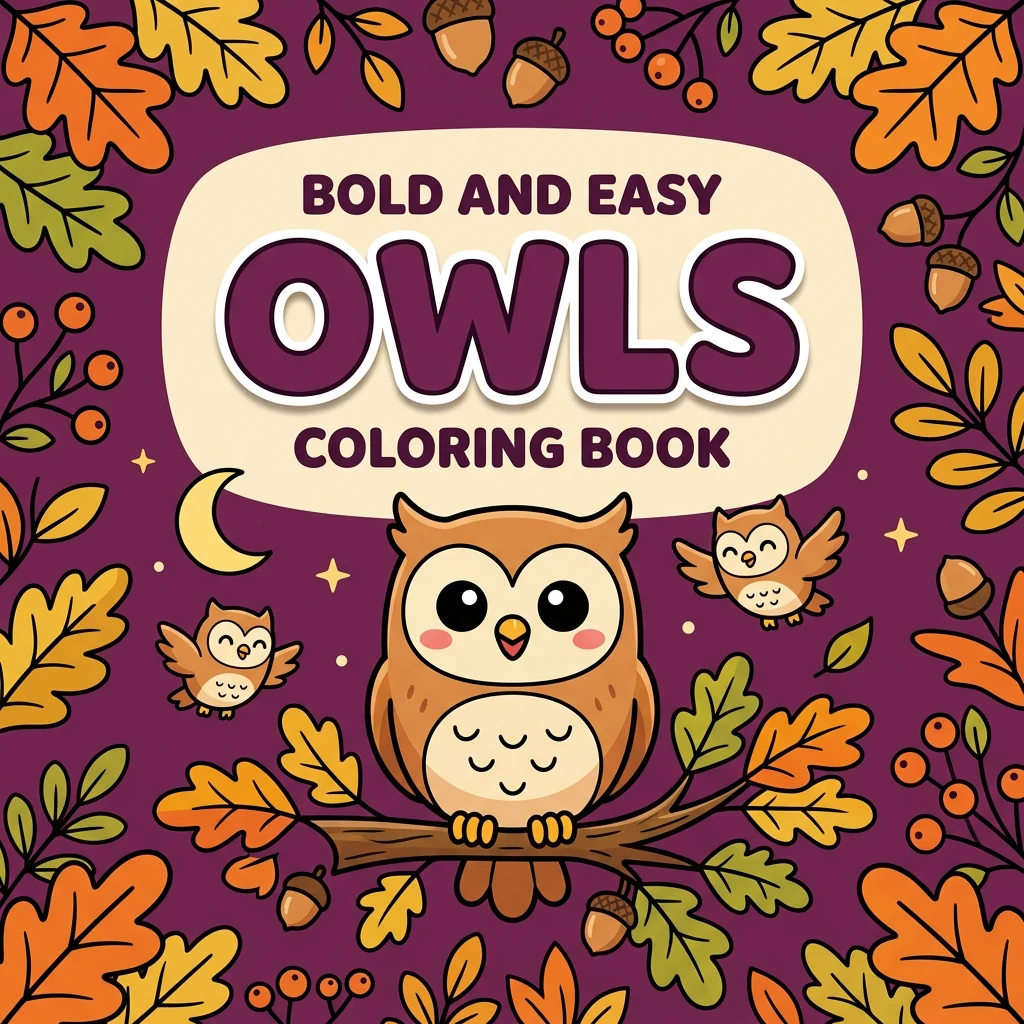 Bold and Easy Owl Coloring Pages