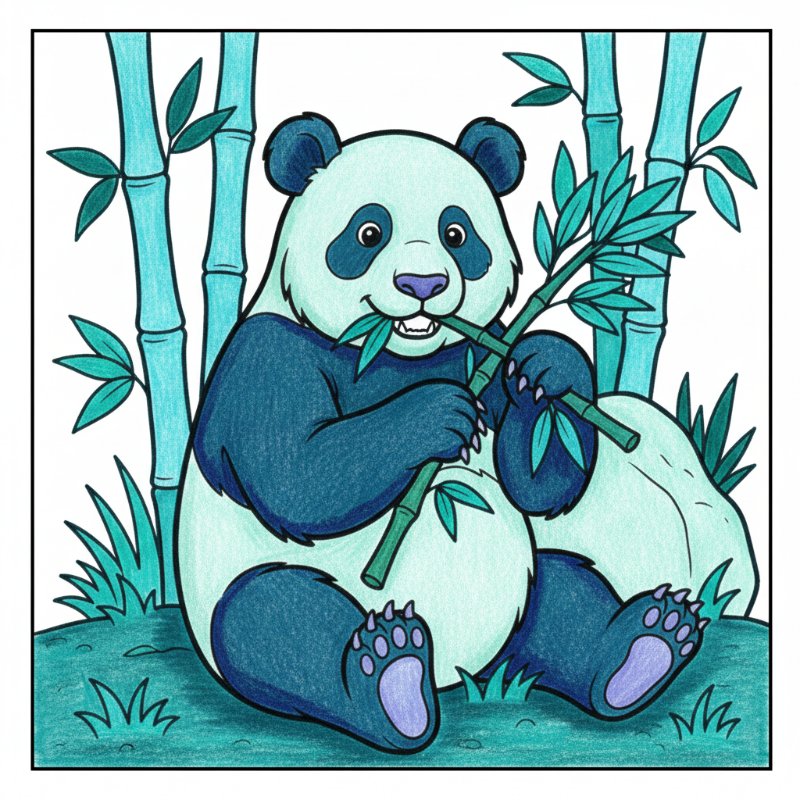 Bold and Easy Panda Coloring Pages