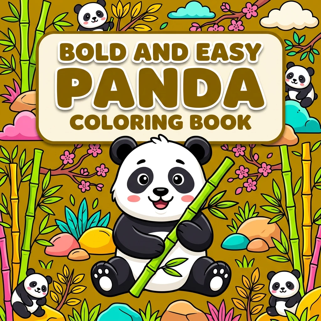 Bold and Easy Panda Coloring Pages
