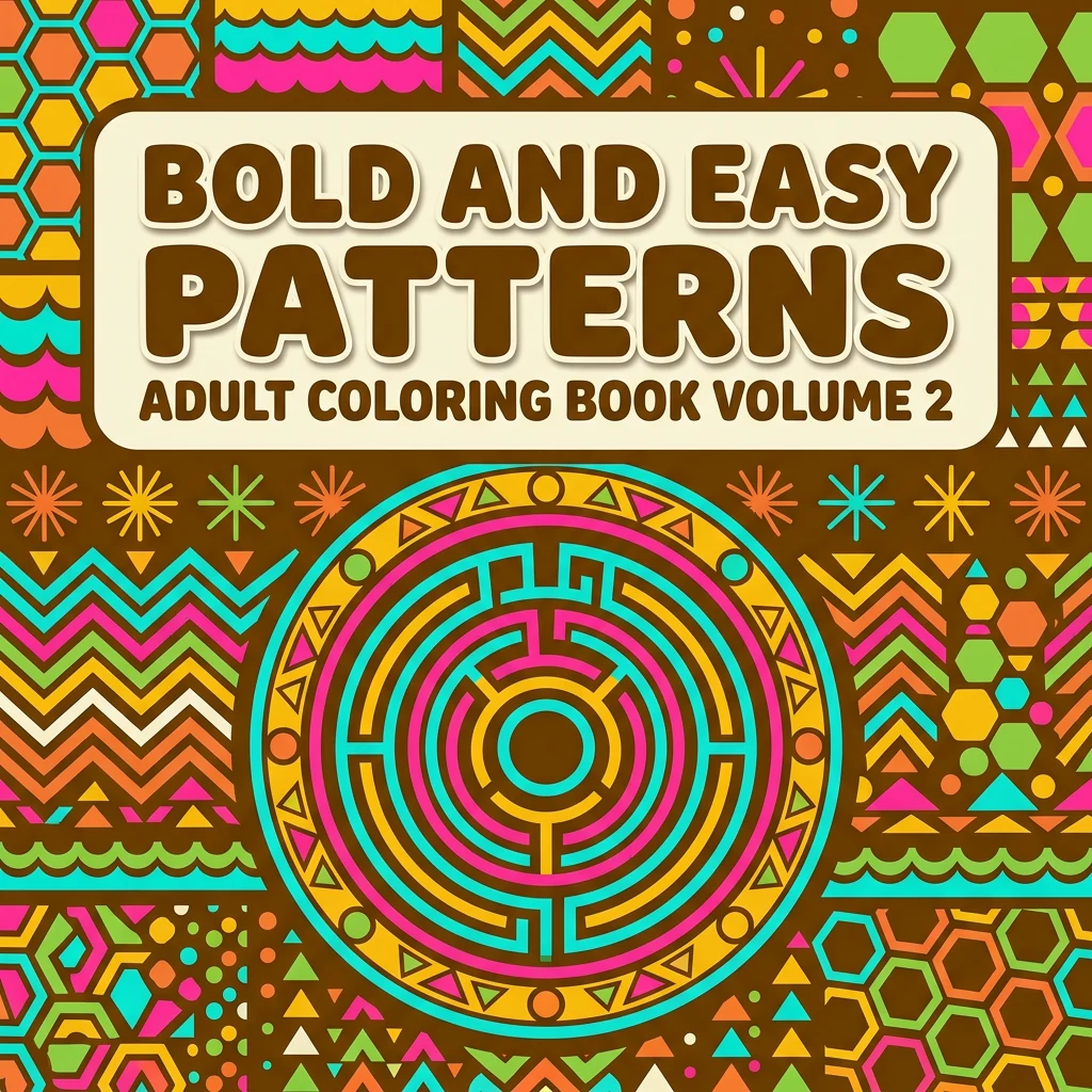 Bold and Easy Patterns Adult Coloring Book - Vol 2