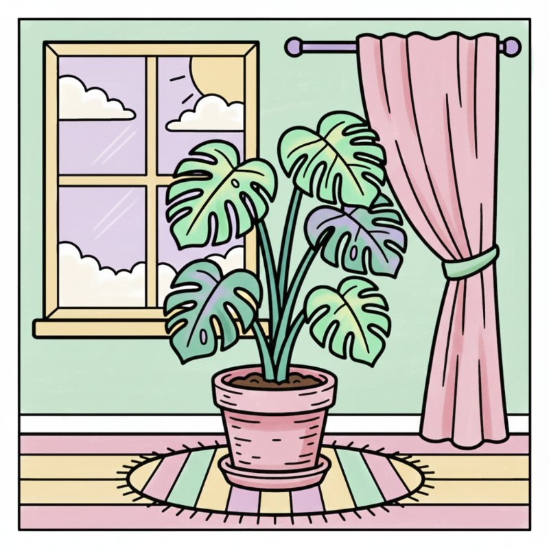 Bold and Easy Plant Coloring Pages