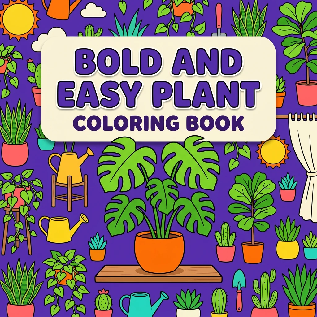 Bold and Easy Plant Coloring Pages